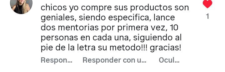 Captura del comentario