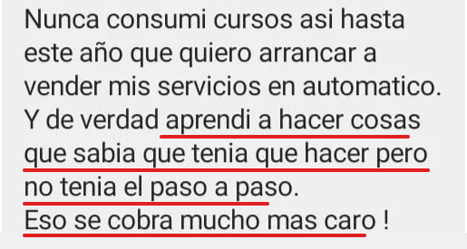 Captura con el subrayado
